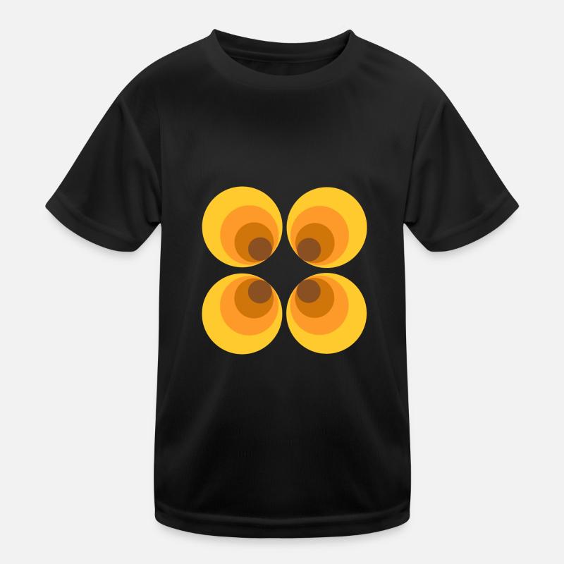 70er Jahre Blume Muster Kinder Funktions-T-Shirt