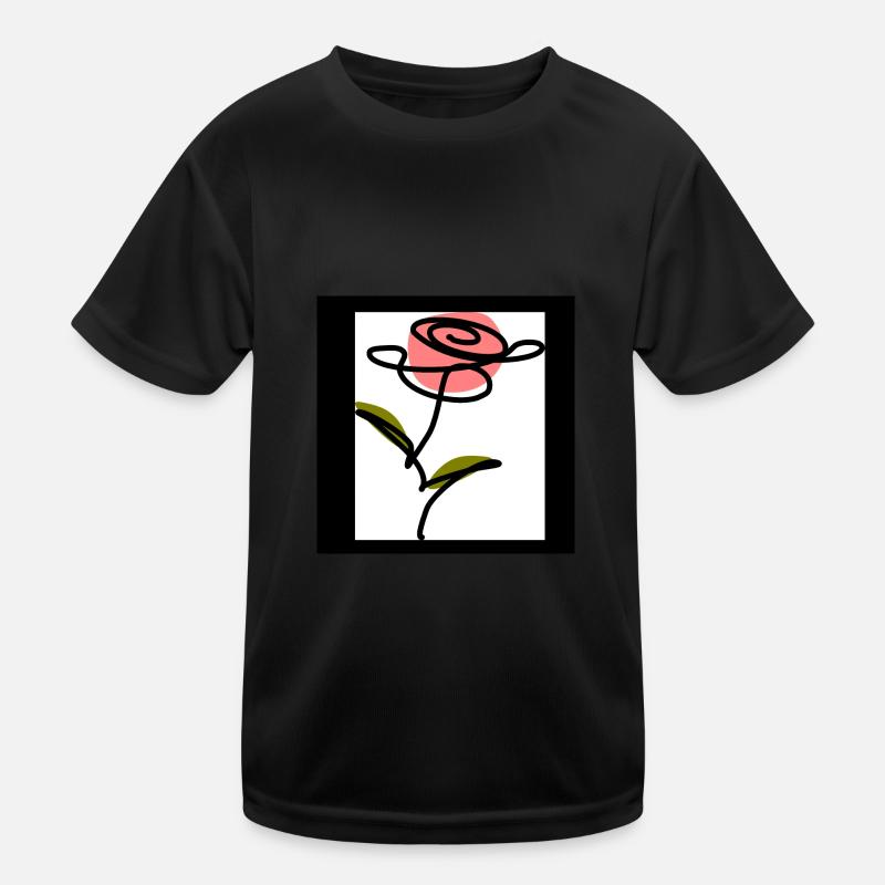 un dessin au trait dessin Fleurs Fleurs Plantes T-shirt sport Enfant
