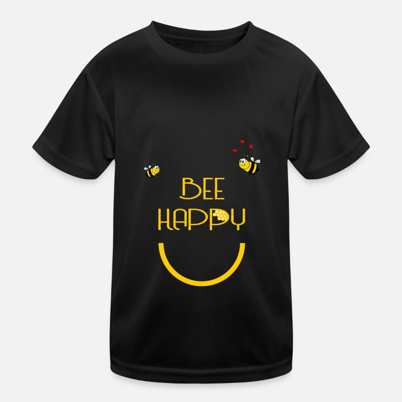 Bee Happy Bees yellow Kids Functional T-Shirt