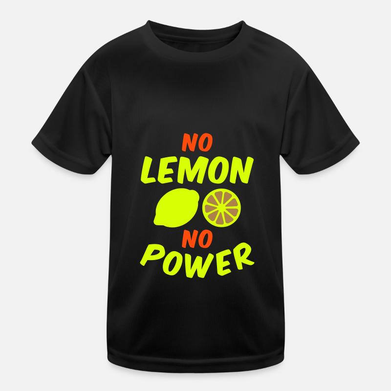 No lemon no power (Zitrone) Kinder Funktions-T-Shirt
