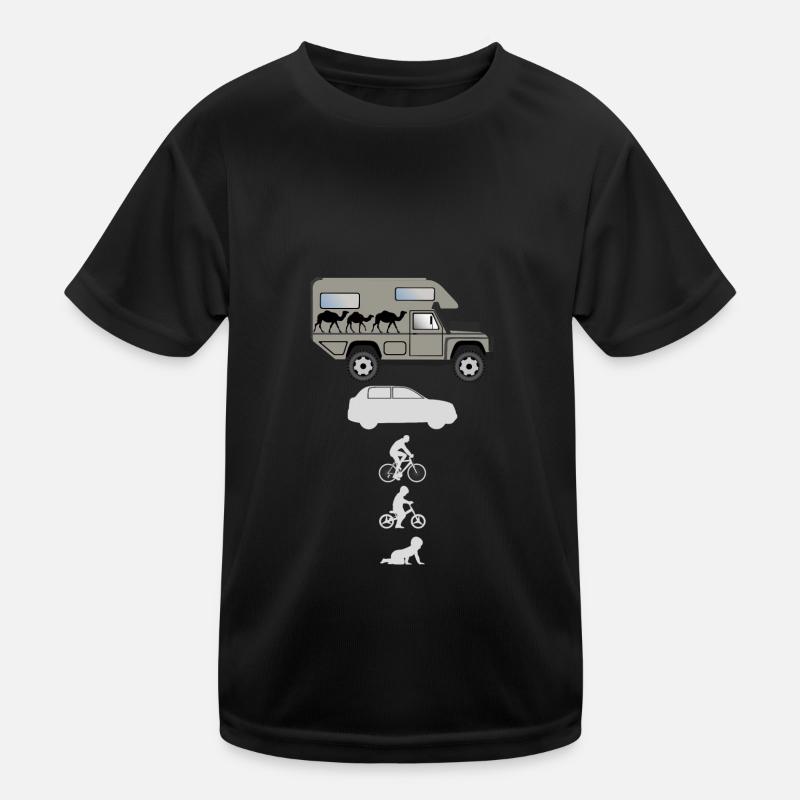 Evolution Offroad Camper - Kinder Funktions-T-Shirt - Schwarz