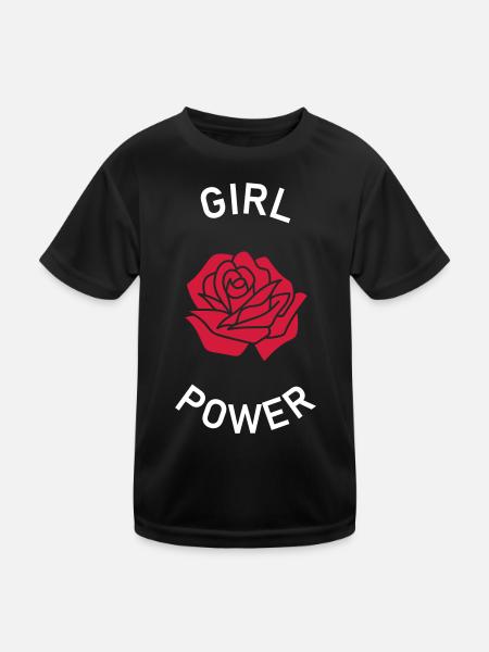 Girl Power - Kids Functional T-Shirt - black - Front