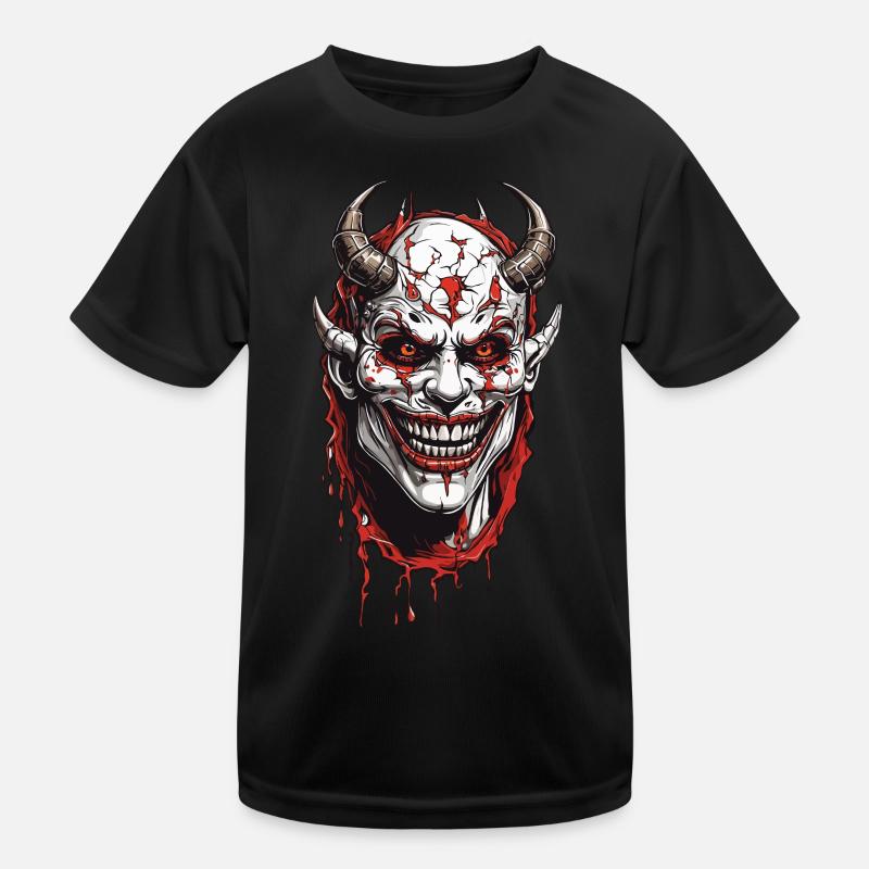 Terrifying Demons Horror Halloween Design Kids Functional T-Shirt