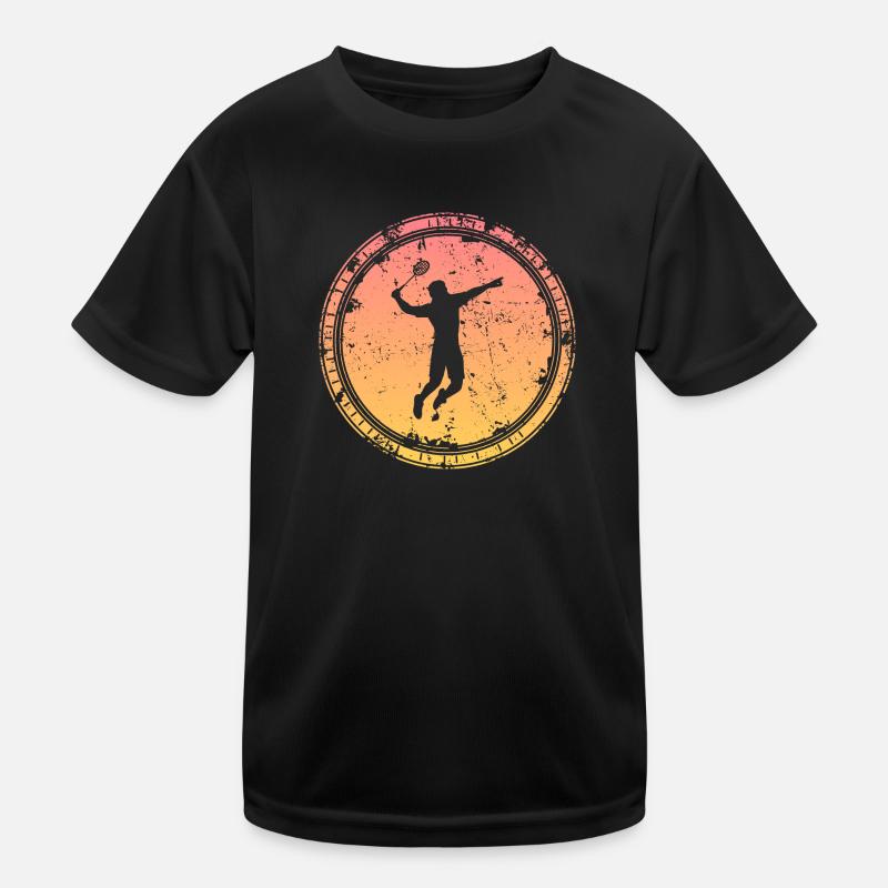 Badminton Player Badminton Player Retro Badminton Player Kids Functional T-Shirt