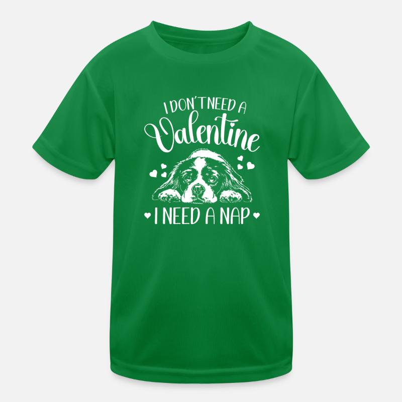Cavalier King Charles Spaniel Valentine Wilsigns Kinder Funktions-T-Shirt