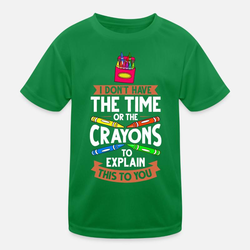 Buntstift Box Farbstift Wachs Fall Wachsmalstift Kinder Funktions-T-Shirt