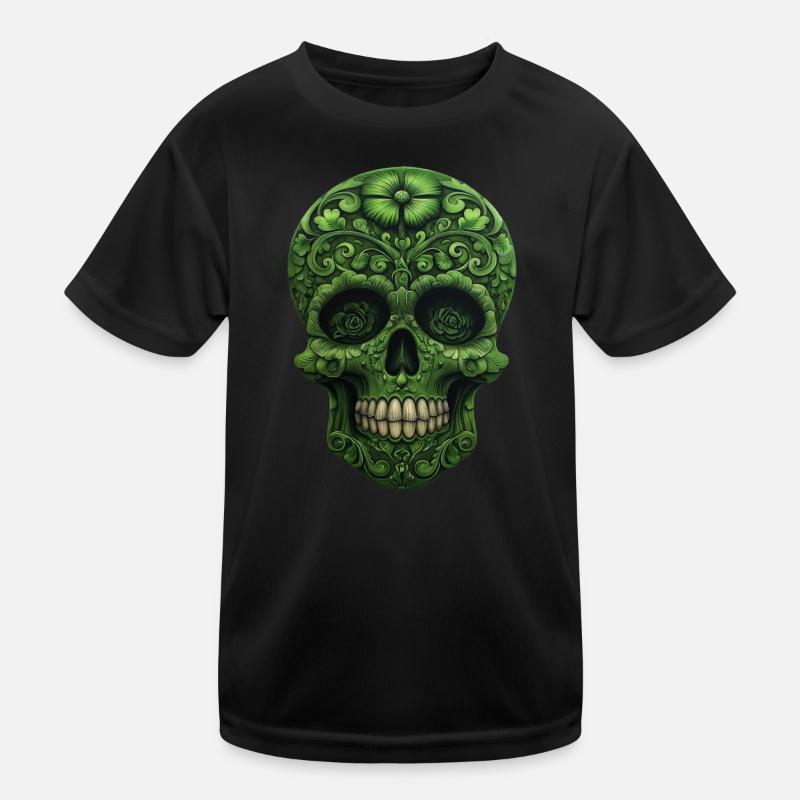 St. Patricks Day - Skull - Irish Bone Kinder Funktions-T-Shirt