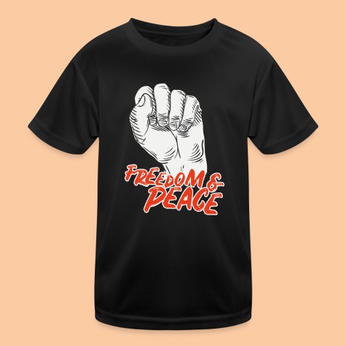 Fist raised for peace and freedom - Kids Functional T-Shirt