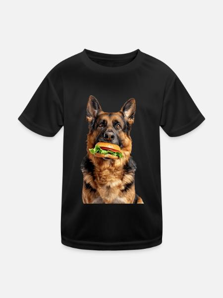 German Shepherd - Kids Functional T-Shirt - black - Front