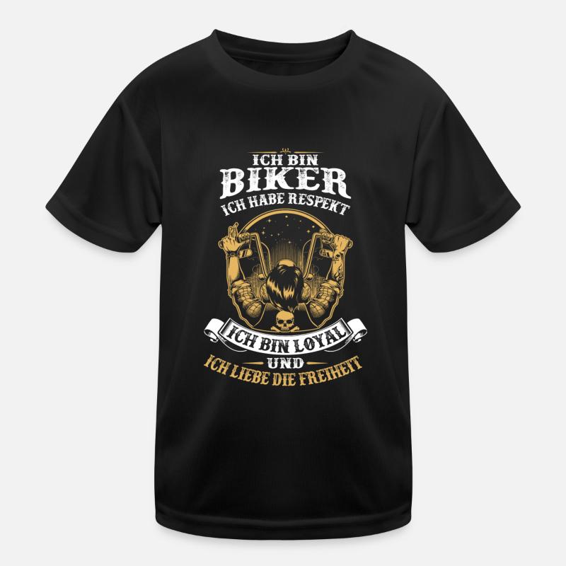 Ich bin Biker Kinder Funktions-T-Shirt