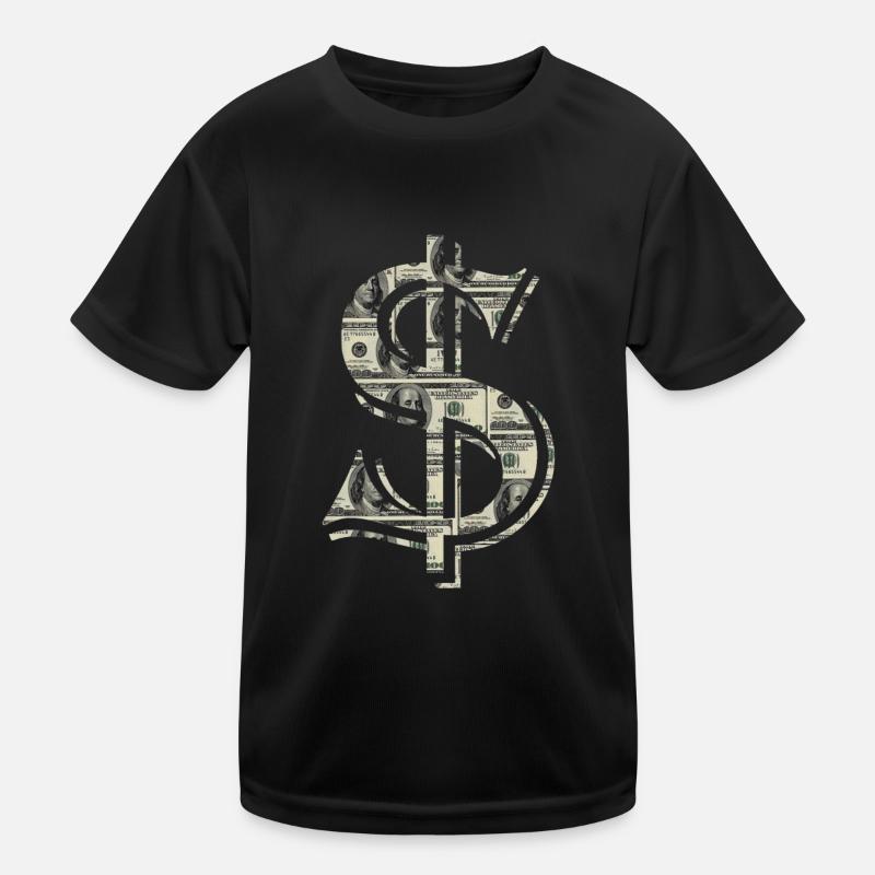 dollar filled with $ 100 bills Kids Functional T-Shirt