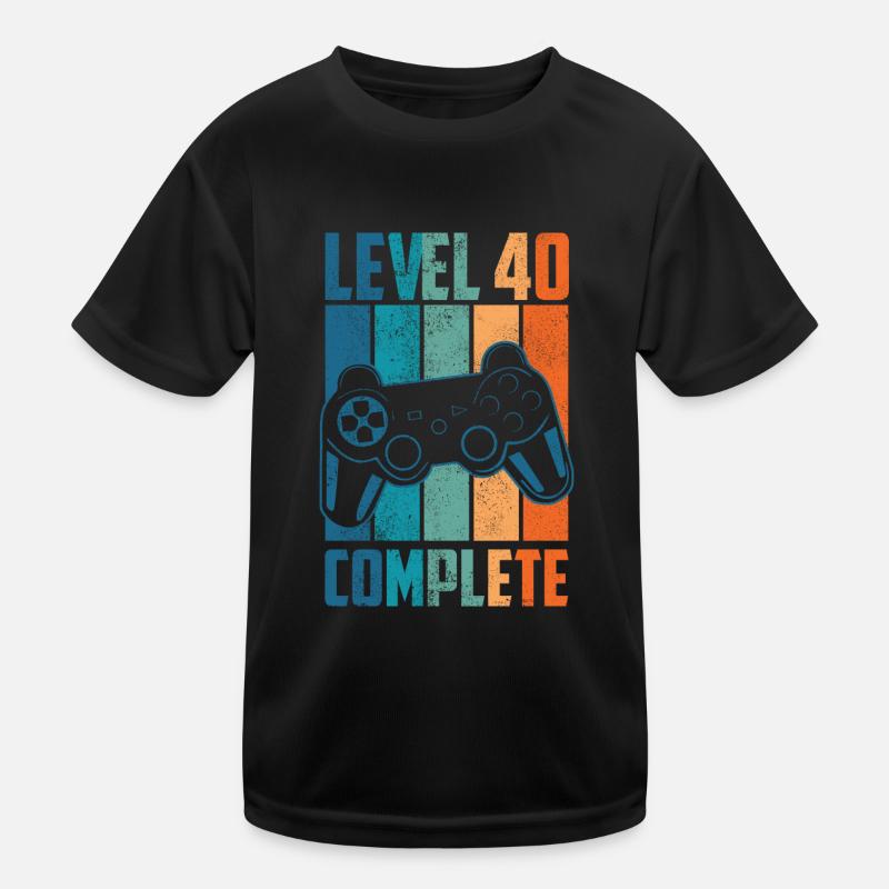 40th Birthday Level 40 Complete Gift Kids Functional T-Shirt