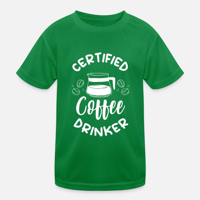 Coffee Bean Early Riser Drink Kids Functional T-Shirt