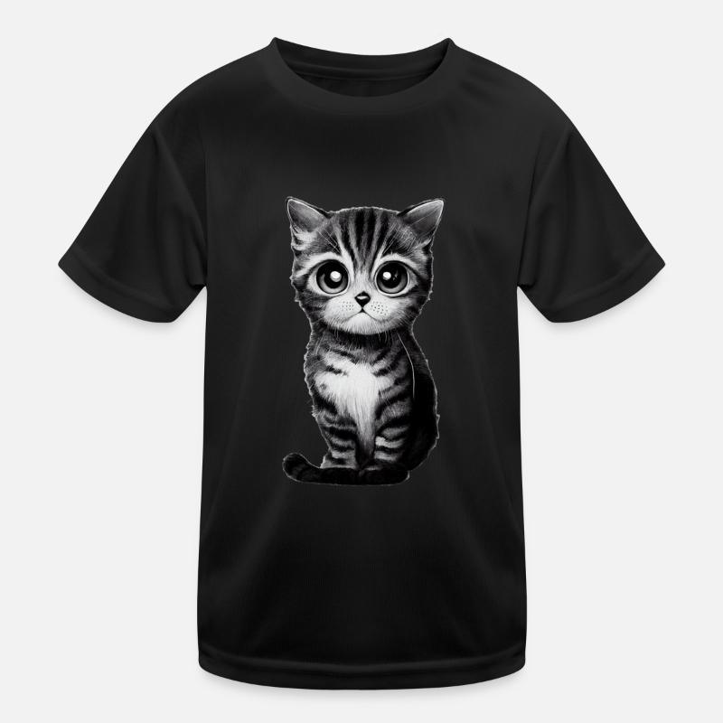 Chat dessiné T-shirt sport Enfant