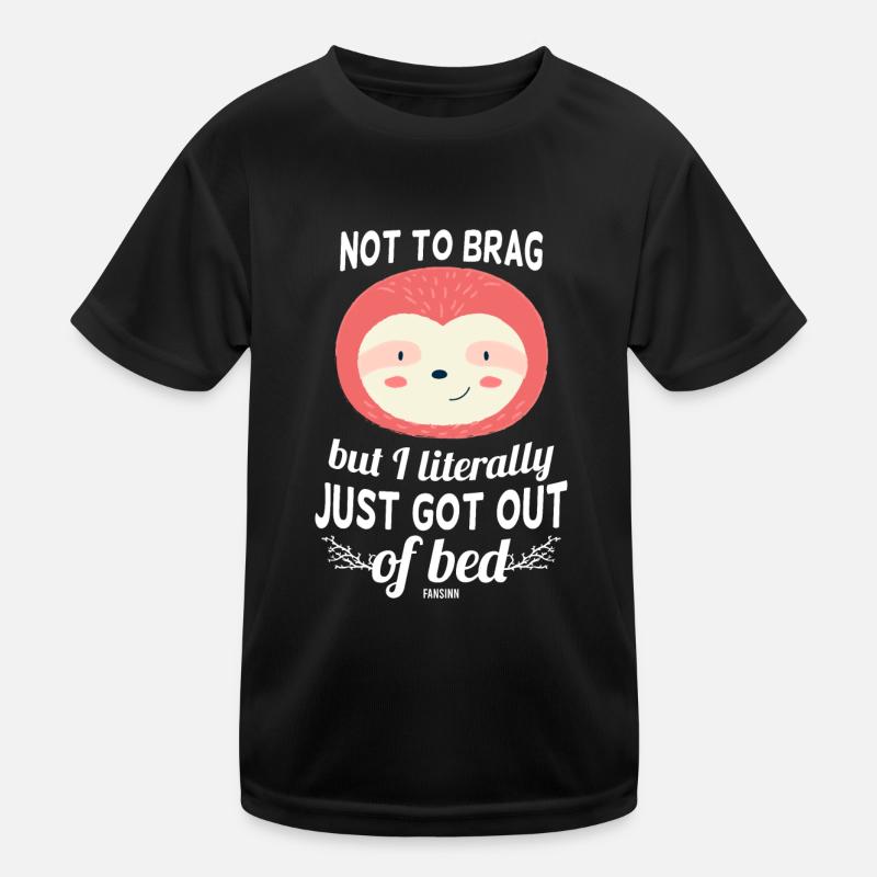 Faultier aus dem Bett Kinder Funktions-T-Shirt