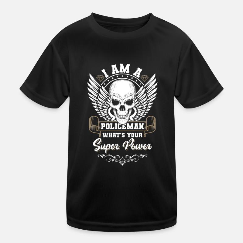 Cop Handcuffs Kids Functional T-Shirt