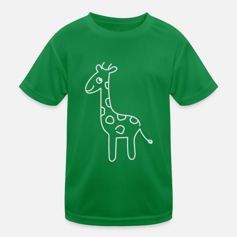Giraffe Silhouette Wildlife Animal Cute Giraffe Kids Functional T-Shirt