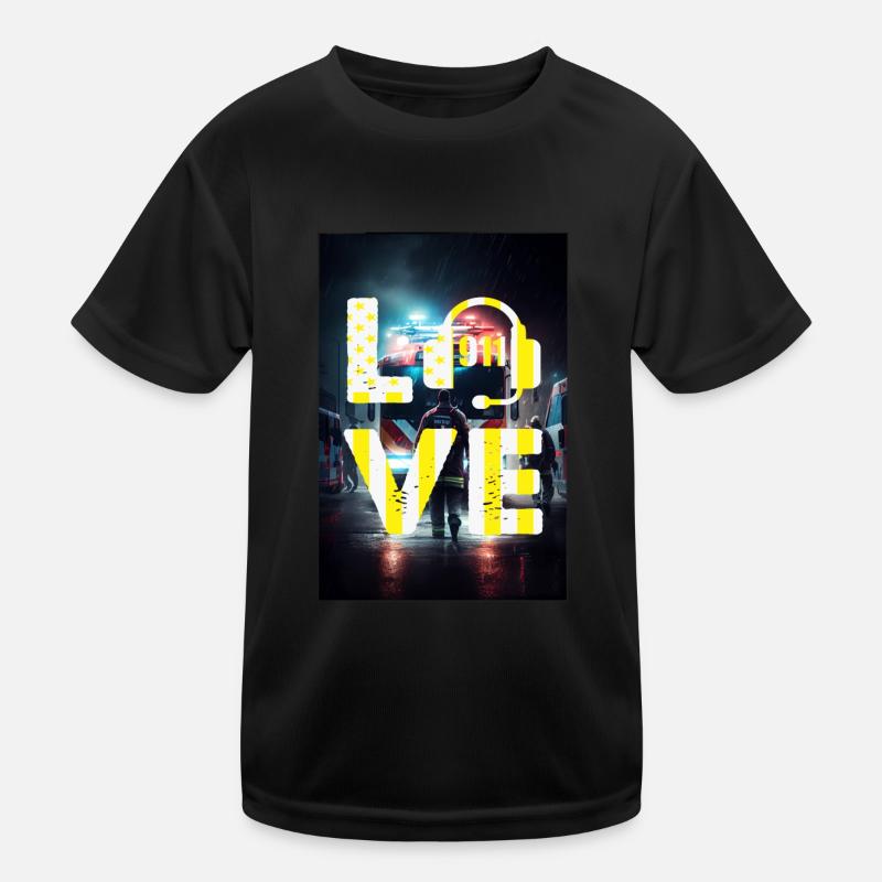 Liebe Notfall-Disponenten Kinder Funktions-T-Shirt