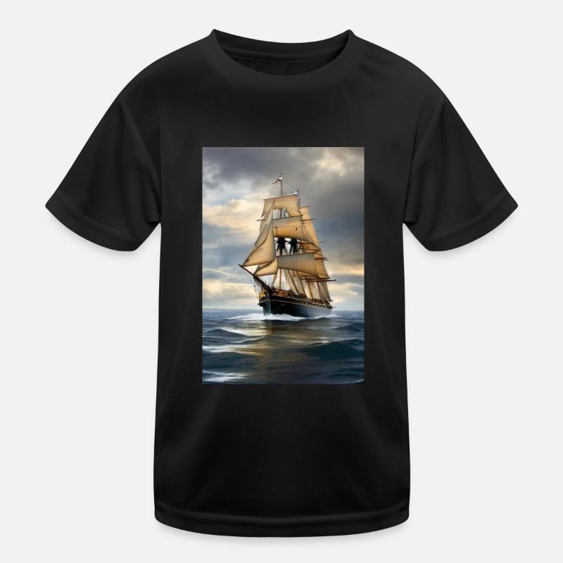 Segelschiff Kinder Funktions-T-Shirt