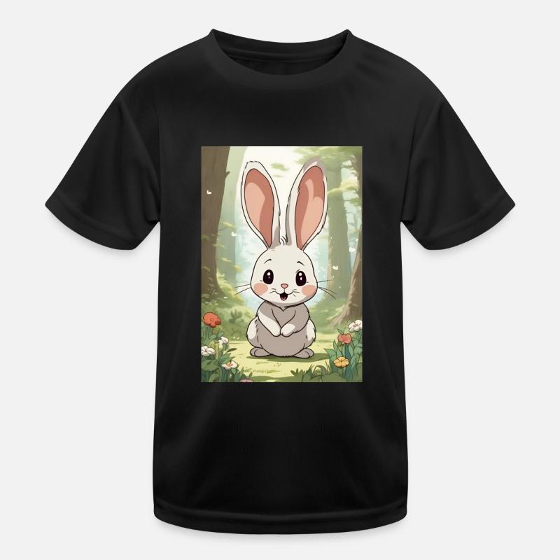 Cartoon Bunny Kids Functional T-Shirt