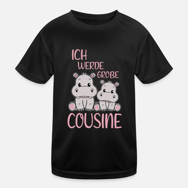 Bald Große Cousine Nilpferde Mädchen Nachwuchs Kinder Funktions-T-Shirt