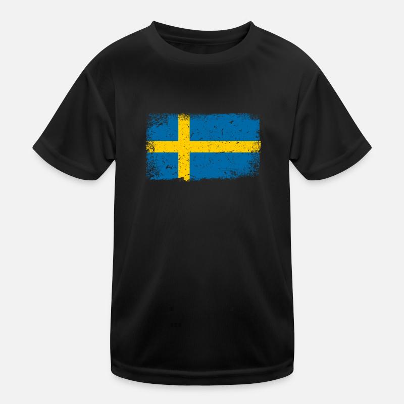 Suède Pavillon T-shirt sport Enfant