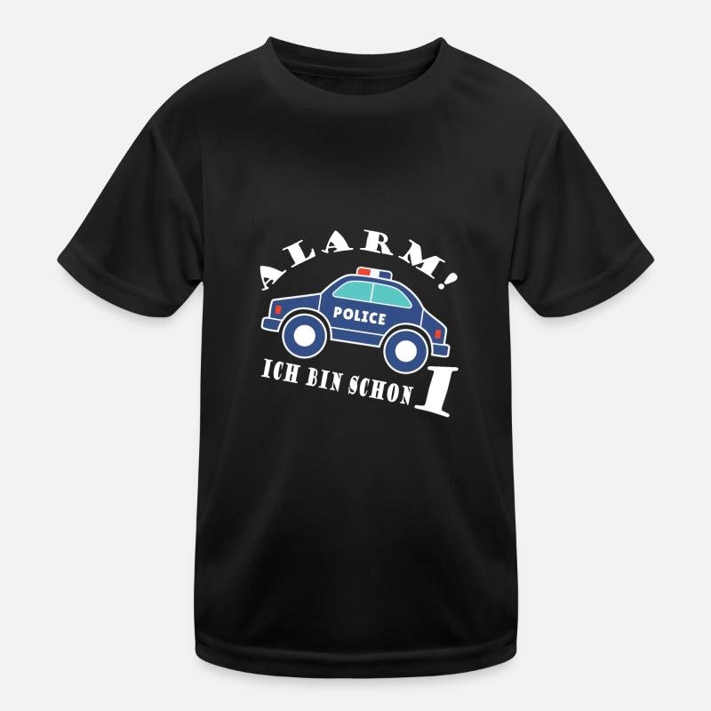 Alarm ich bin schon 1 Polizei Kinder Funktions-T-Shirt