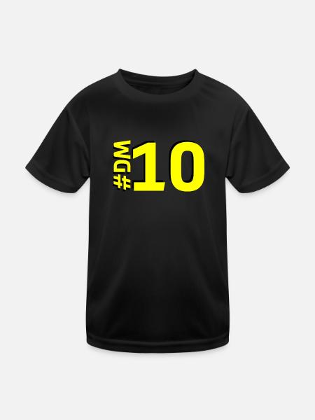 DM10-KARTON - Kinder Funktions-T-Shirt - Schwarz - Vorne