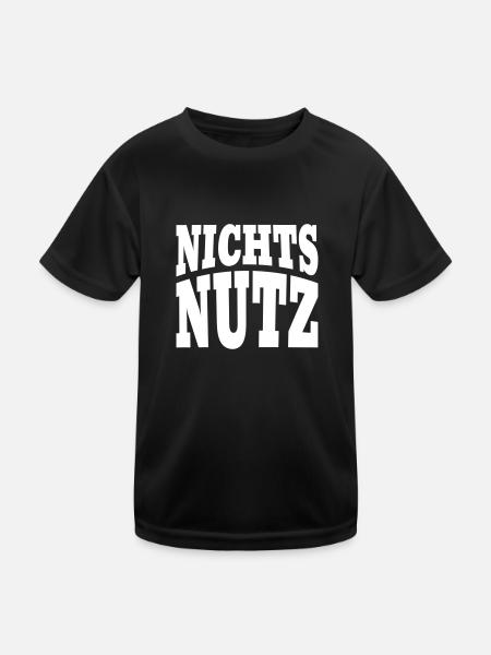 Nichtsnutz - Kinder Funktions-T-Shirt - Schwarz