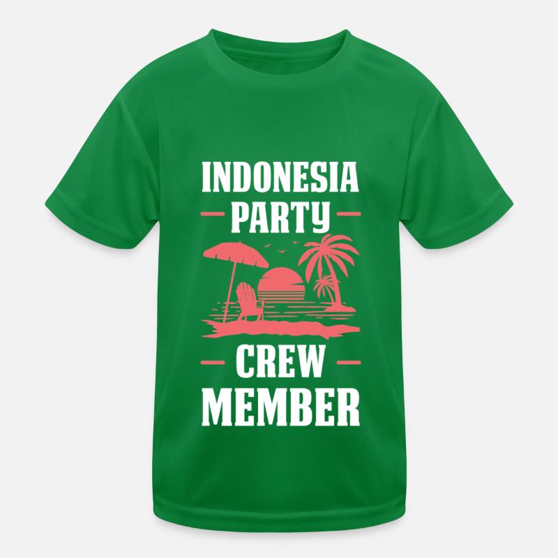 Indonesia Party Crew Kids Functional T-Shirt