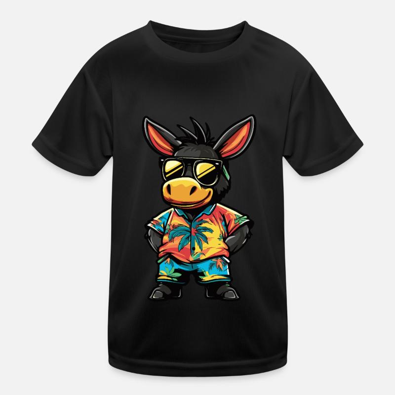 Esel Lustig Sommer Kinder Funktions-T-Shirt