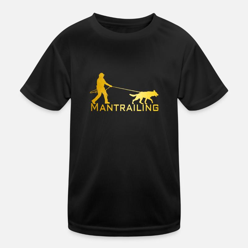 Mantrailing gold - Kids Functional T-Shirt - black
