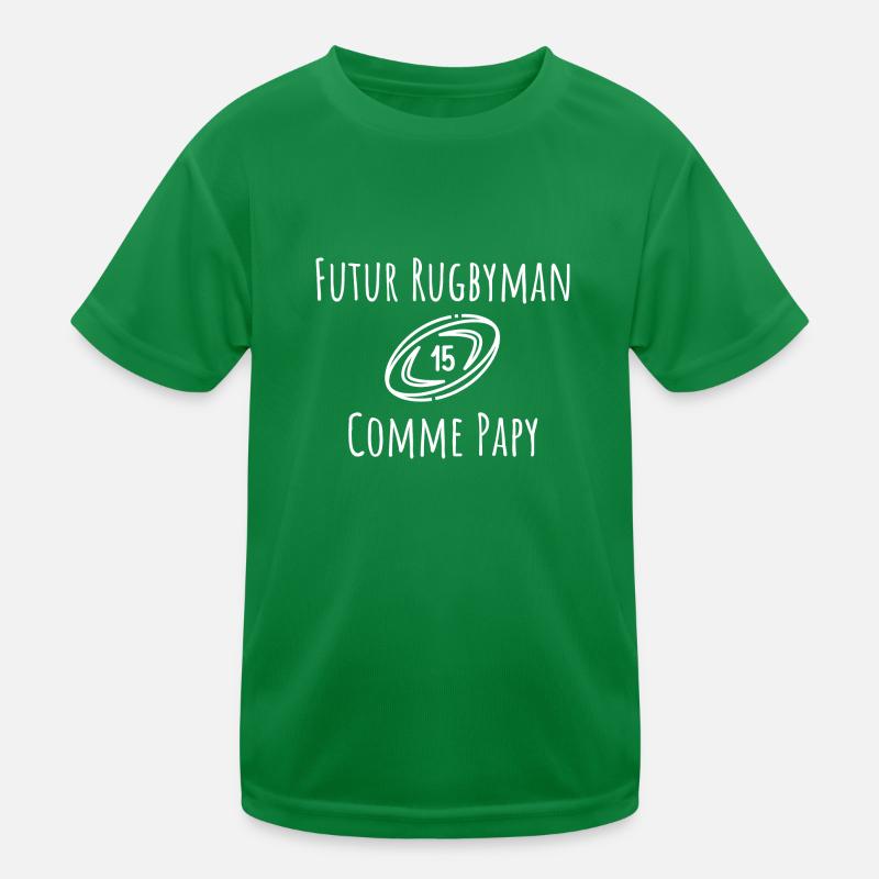 Idee Cadeau Bebe Rugby Rugbyman T-shirt sport Enfant