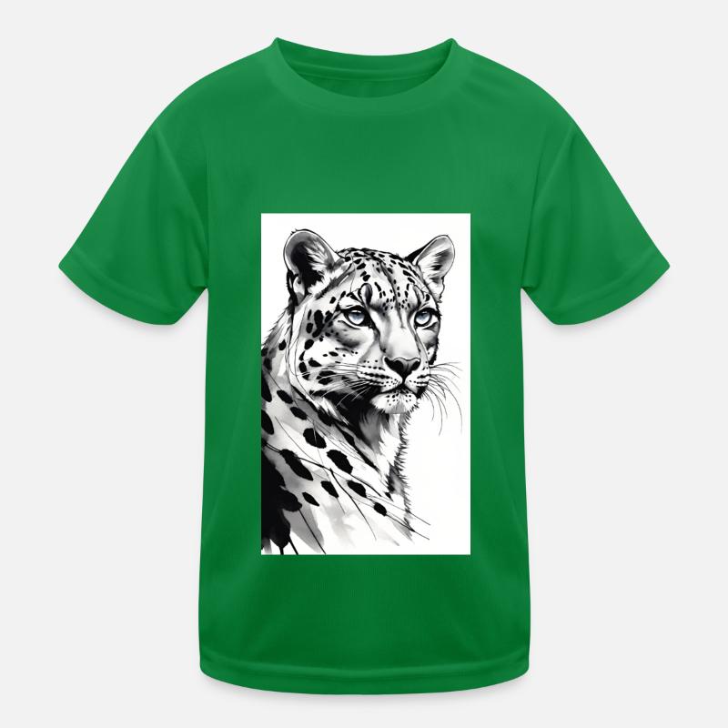Schneeleopard | Leopard | Raubtier Kinder Funktions-T-Shirt