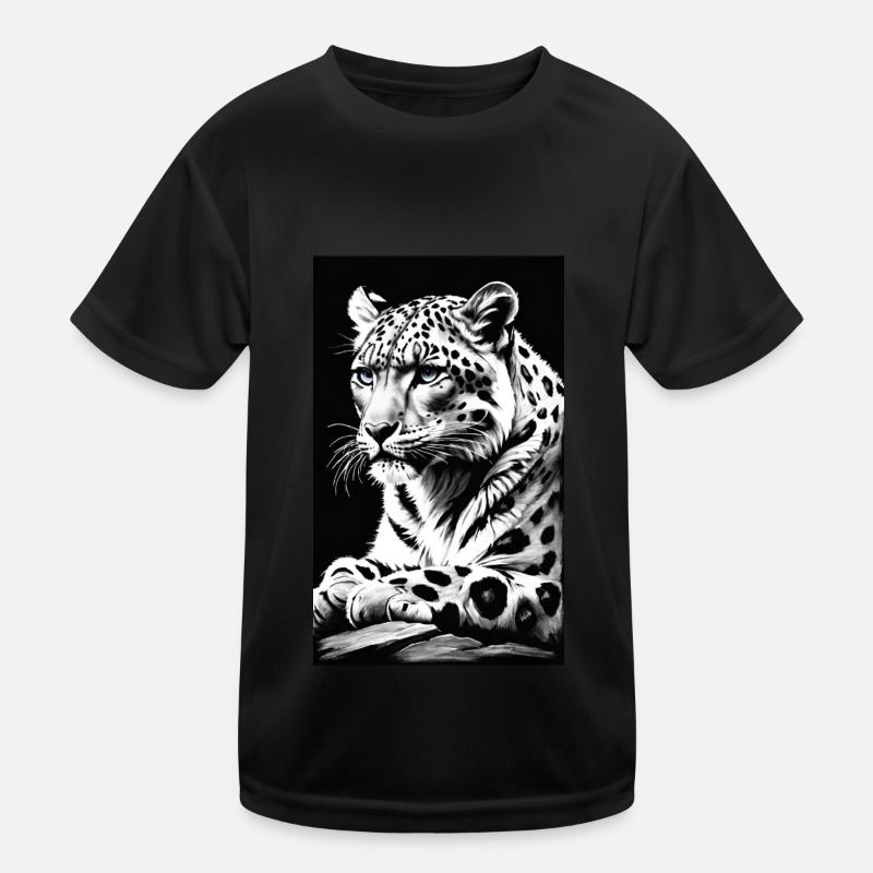 Schneeleopard | Leopard | Raubtier Kinder Funktions-T-Shirt