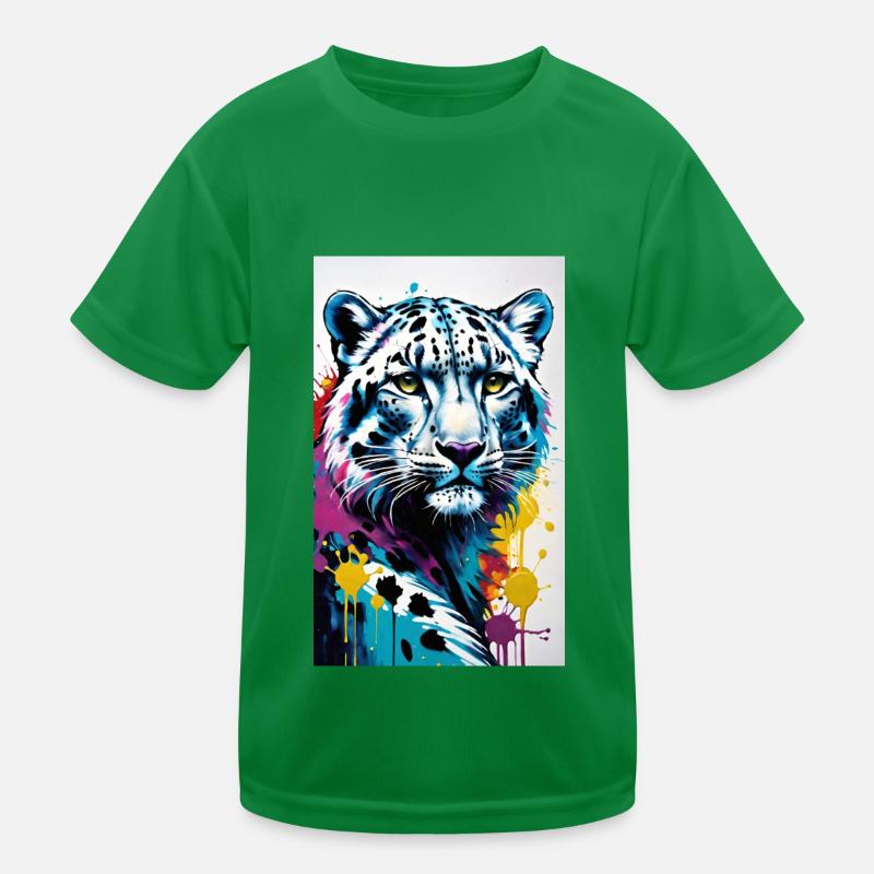 Schneeleopard | Leopard | Raubtier Kinder Funktions-T-Shirt