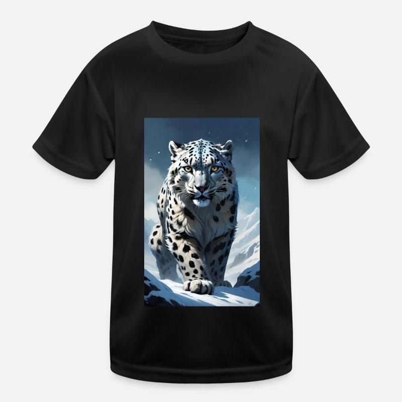 Schneeleopard | Leopard | Raubtier Kinder Funktions-T-Shirt