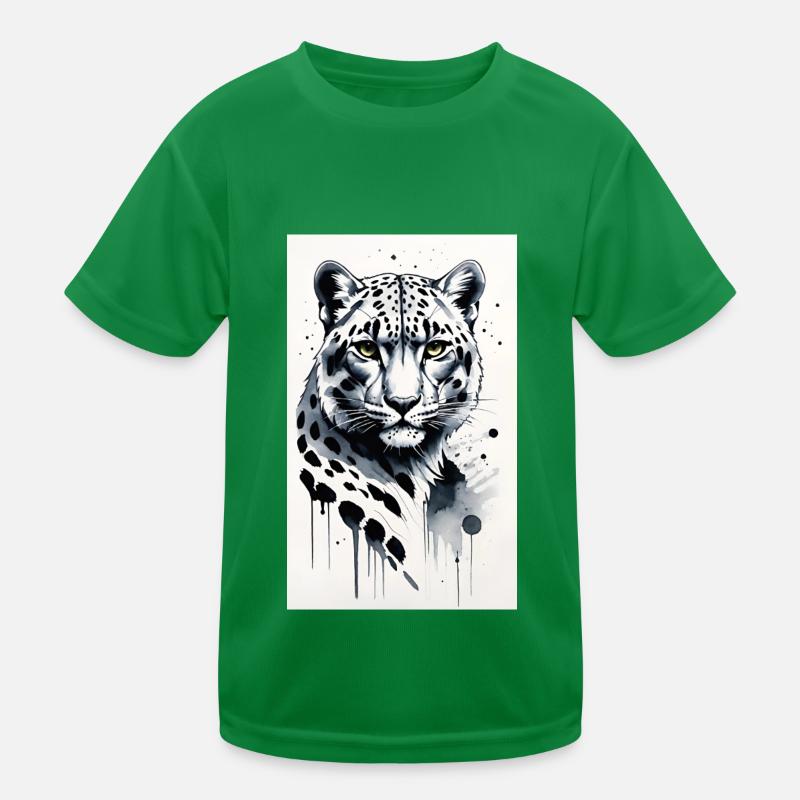 Schneeleopard | Leopard | Raubtier Kinder Funktions-T-Shirt