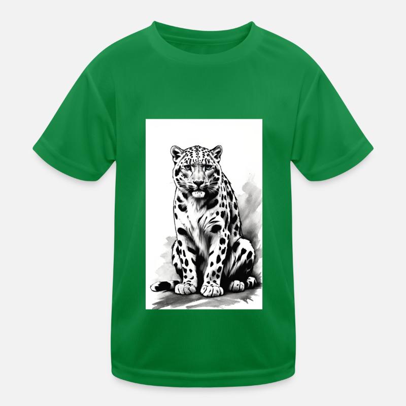 Schneeleopard | Leopard | Raubtier Kinder Funktions-T-Shirt