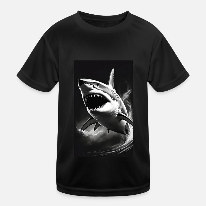 Shark | Great White Shark | Sea Creature | Fish Kids Functional T-Shirt