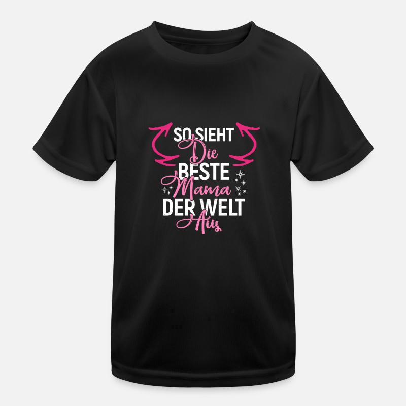 Beste Mama der Welt - Muttertag - Kinder Funktions-T-Shirt - Schwarz
