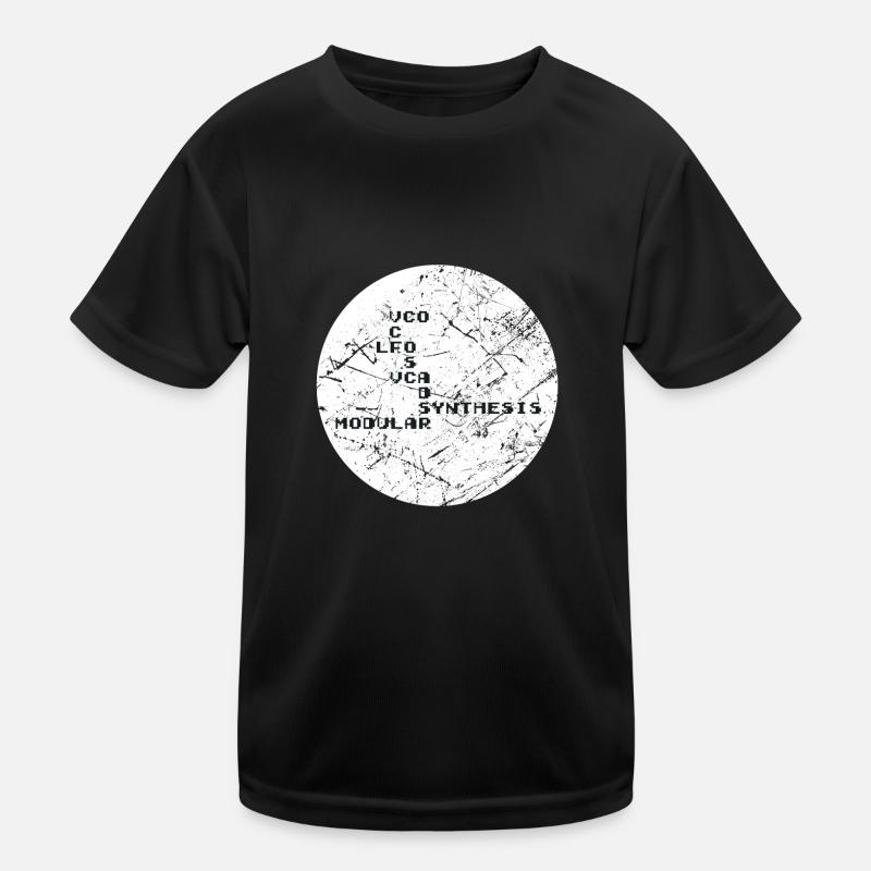 Synthesizer Techno Map - Kinder Funktions-T-Shirt - Schwarz