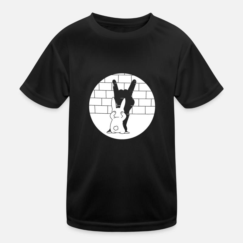 Rock Bunny Fun - Kinder Funktions-T-Shirt - Schwarz