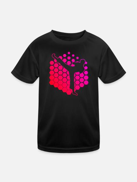 Boxe Hommes Femmes Kickboxer Kickboxing - T-shirt sport Enfant - noir - Devant