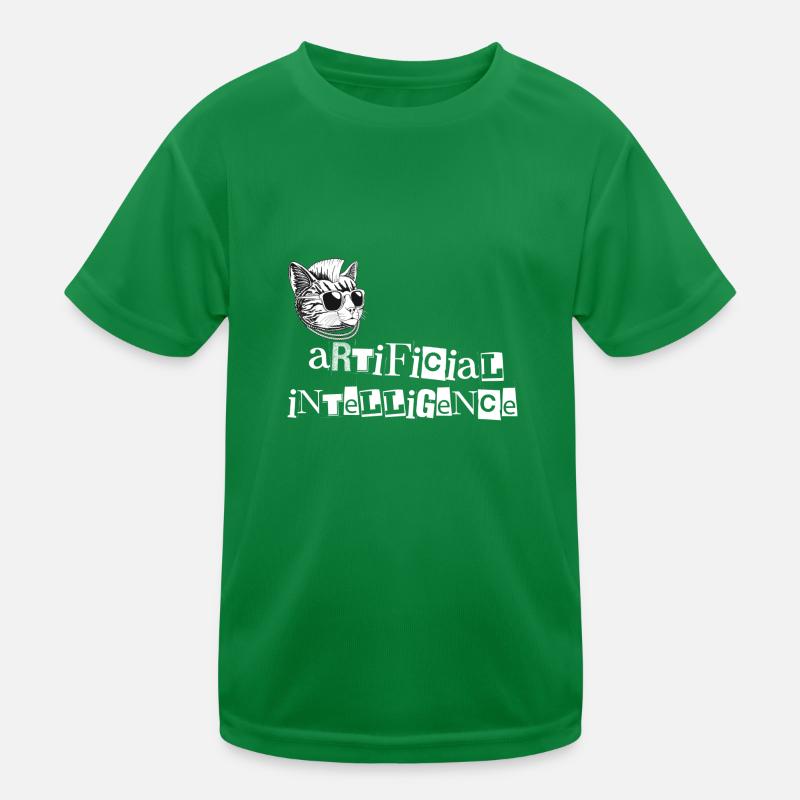 AI Cat Artificial Intelligence Kids Functional T-Shirt