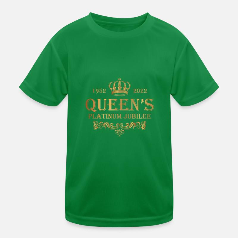 British Queen Monarchy Platinum Jubilee Kids Functional T-Shirt