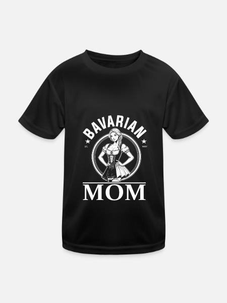 Bayerische Mutter - Bavarian Mom Design - T-shirt sport Enfant - noir - Devant