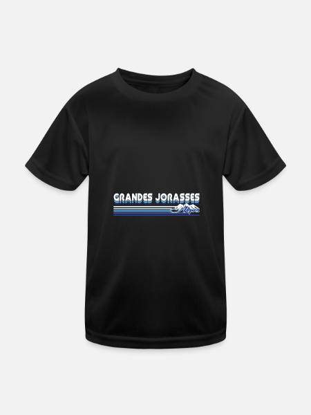 Grandes Jorasses Design – Legend of - Kids Functional T-Shirt - black - Front