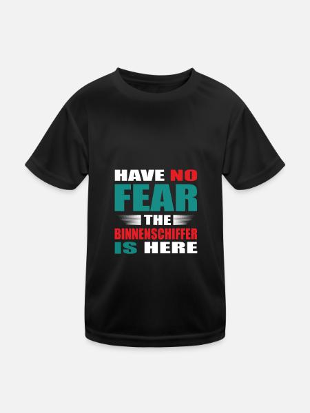 N’ayez crainte, le Binnenschiffer est là Tenue - T-shirt sport Enfant - noir - Devant