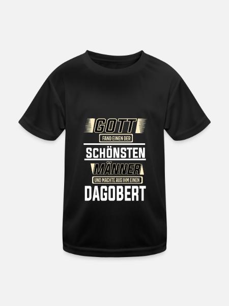 Dagobert der schönste Mann von Gott geformt Design - Kinder Funktions-T-Shirt - Schwarz - Vorne
